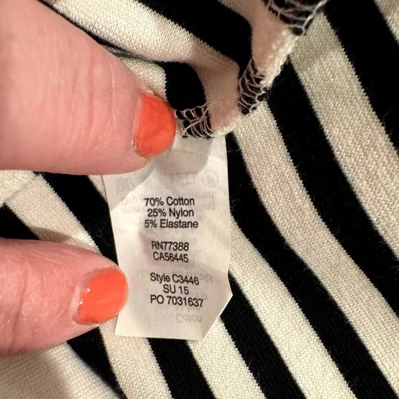 Madewell Black and White Verse Striped Sleeveless Dress Size Medium - Picture 7 of 8